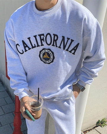 캘리포니아 헤비쭈리 맨투맨 4Color
